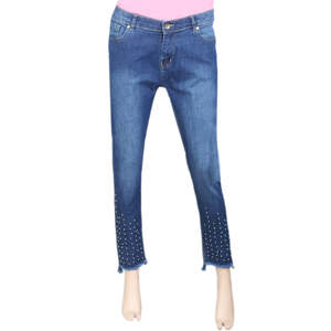 Pantalon en jean pour femme - Bleu - Product Image 1