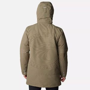 Winter Outdoor <b>Hooded</b> Men Parka <b>Jacket</b> With <b>Fur</b> Trim Thermal Lining Multiple Pockets Wind Resistant Design <b>For</b> Cold Weather - Product Image 2