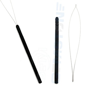 Hair Extension Loop Tool for Micro & Nano <b>Beads</b> – Professional Pulling <b>Needle</b> for Hair Installation, Durable Metal Grip Black - Product Image 6