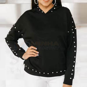 Sweat-shirts pour femmes de haute qualité, streetwear, avec strass, vêtements d'hiver, sweat-shirts pour femmes avec strass, sweat-shirts en coton et polyester sur mesure - Product Image 3