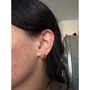 Navajo Pink Mohave Turquoise & Sterling <b>Silver</b> <b>Stud</b> Earrings Bezel Setting for Gift - Product Image 2