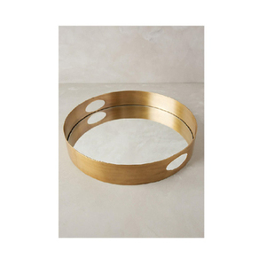 Elegante bandeja de tocador y joyería con forma hexagonal en aluminio con acabado natural perfecto para uso de vajilla y bodas - Product Image 3