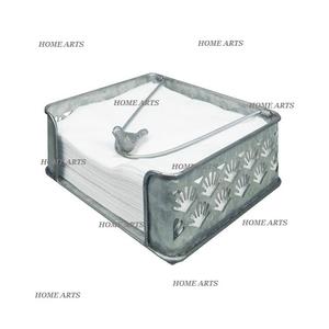 Juego de 2 Porta Servilletas Cuadrados de Diseño Simple, Porta Servilletas Galvanizados con Asas de Madera en Venta - Product Image 6