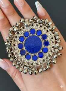 Conjunto de Joyería Afgana Tradicional Hecho a Mano de 1 Pieza para Bodas y Fiestas - Anillos, Gargantilla, Pendientes, Bindi, Tikka de Acero Inoxidable - Product Image 4