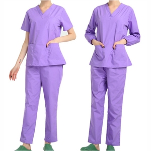 Uniformes Scrubs conjuntos cuello alto manga corta poliéster rayón Spandex Jogger mujeres Scrub uniformes personalizado Scrub uniforme - Product Image 4