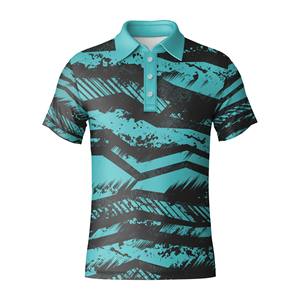 Lisse sensation hommes Golf pour chemise Sports de plein air respirant tricoté impression Spandex/Polyester coupe sèche fabricant de vêtements - Product Image 6
