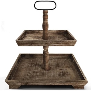 Soporte Rectangular multiusos de madera de Acacia de la mejor calidad, soporte creativo moderno para pasteles y pasteles, soporte para pasteles - Product Image 2