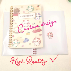 Double Sided Reusable Custom Decorative Stickers Book for Collecting Sticker Silicone Cute Notebook with Blank Release Paper