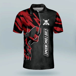 Camiseta de Polo de Bolos Personalizada para Hombre, 100% Poliéster, Impermeable y de Secado Rápido, Cómoda, Transpirable, Estilo Nuevo al por Mayor - Product Image 3