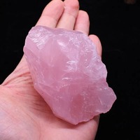 Pierre de quartz rose 100 % naturelle, pierres brutes, spécimen minéral de guérison, roche