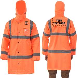 Combinaison imperméable de haute qualité, veste de pluie haute visibilité avec pantalon, vêtements de pluie réfléchissants pour la sécurité des motocyclistes - Product Image 1