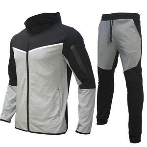 Survêtement personnalisé de haute qualité pour hommes, tenue décontractée, survêtement pour hommes, 2 pièces, jogging de gymnastique à fermeture éclair complète - Product Image 4
