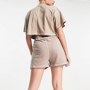 Customized Summer Alphabet Print Crewneck Casual <b>Short</b> Sleeve T-shirt <b>Shorts</b> Women's Sets <b>Plus</b> <b>Size</b> Summer Outfits - Product Image 2