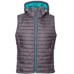 Chaleco acolchado informal de gran venta, Material de poliéster 100%, cuello con capucha extraíble cálido para invierno, chalecos acolchados para mujer OEM - Product Image 5