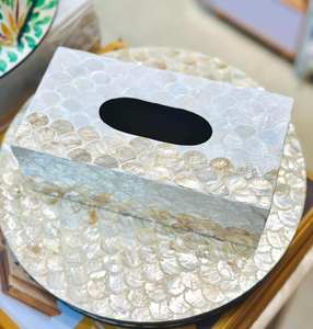 Bandeja redonda de lujo con incrustaciones de madreperla caliente para decoración de Ramadán Eid Mubarak - Product Image 2