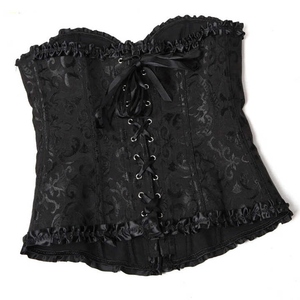 Regal Beauty elegante corsé ajustado Bustier Top tela de terciopelo con detalles bordados cintura Cincher para fiestas nocturnas - Product Image 3