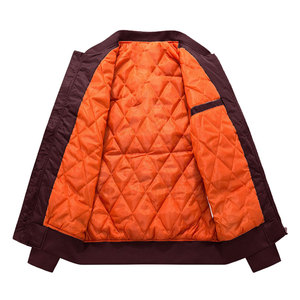 High Quality Men's Winter Nylon Polyester Waterproof Bomber Jacket Custom Logo <b>Stand</b> Collar Low <b>Weight</b> High Street Style Letter - Product Image 3