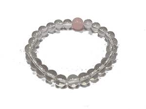 <b>Crystal</b> <b>bracelet</b> Rose quartz& <b>Crystal</b> Round Beads Stone <b>Crystal</b> Gemstone Fashion Jewelry Men and <b>Women</b> Gift Energy - Product Image 6