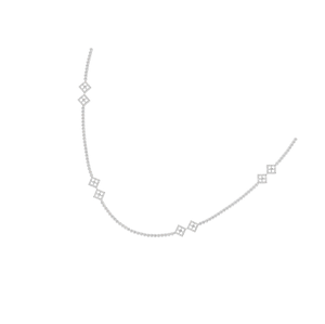 Elegante collar con colgante cuadrado de platino 950 para mujer directo de fábrica al por mayor India OEM ODM oro rosa acentos IGI Natural - Product Image 3
