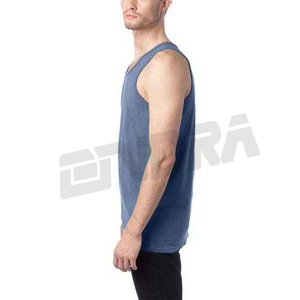 Camiseta sin mangas de algodón teñido con pigmento para hombre, Camisa sin mangas teñida, ajuste informal de verano, tela suave esencial para entrenamiento, ajuste físico - Product Image 5