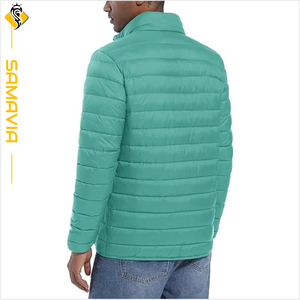 <b>Men's</b> Lightweight Quilted Winter Puffer <b>Jacket</b> Breathable Outdoor Windproof Coat with Zipper Closure Ready to Ship - Product Image 3