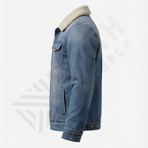 Ensemble veste et pantalon en denim pour homme, style hip-hop, vente chaude, nouvelle arrivée, deux pièces, blazer à col montant, style streetwear réversible - Product Image 3