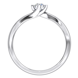 Bague de luxe pour femme en or blanc 9 carats, diamant de laboratoire de qualité supérieure, 0,25 carat, clarté VS, taille brillant, certifié IGI - Product Image 4
