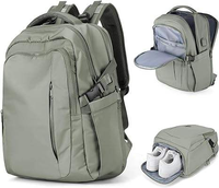 Sac à dos urbain léger avec compartiment à chaussures, grande capacité, sac décontracté pour ordinateur portable, sac à dos de voyage pour courtes escapades d'affaires