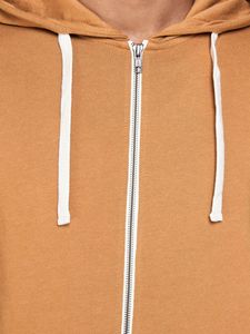 Sudadera con Capucha y Cierre para Hombre, Color Naranja, Corte Regular, Tejido de Algodón, Estilo Casual para Otoño - Product Image 6