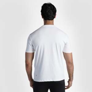 เสื้อยืดโอเวอร์ไซส์ผ้าฝ้าย 100% หนานุ่ม ใส่ได้ตลอดวัน (สีขาว) ดีไซน์เรียบง่าย พิมพ์ลายซิลค์สกรีน ผ้าเจอร์ซีย์ - Product Image 2