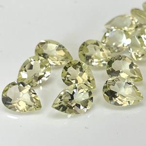 Quartz Citron Naturel Poire 7x10mm Coupe Facettes Qualité AAA-Quartz Citron Naturel de Qualité Supérieure - Product Image 1
