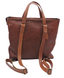 Bolso de cuero genuino, mochila elegante, bolso multivía para mujer, de doble uso y mochila bolso de hombro hecha a mano, apto para viajes - Product Image 6