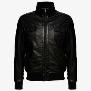 Blousons en cuir 100 % respirants pour hommes, confortables, style zippé, col montant, imperméables, coupe-vent, couleur personnalisable, tenue décontractée - Product Image 2