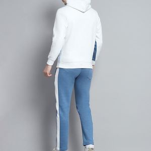 Ensemble de survêtement de jogging en molleton respirant uni pour homme, décontracté, hiver, 2 pièces, avec logo personnalisé, gris noisette - Product Image 2