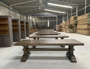 ชุดโต๊ะอาหารหรูหราได้แรงบันดาลใจจากเวียดนามเฟอร์นิเจอร์ไม้แบบชนบทสำหรับบ้านห้องครัวห้องนั่งเล่น - Product Image 6