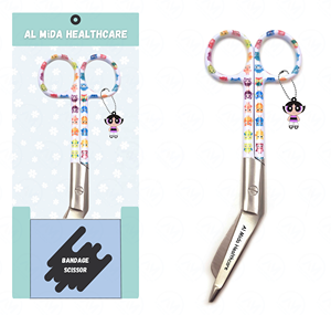 Ciseaux de pansement à poignée de caractère coloré avec charme et emballage de vente au détail personnalisé - Product Image 5