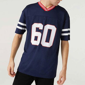 Camiseta personalizada unisex de fútbol americano de alta calidad, de talla grande Camiseta corta de algodón y poliéster, camiseta hecha a medida al por mayor - Product Image 2