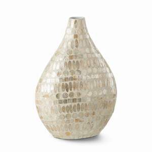 Ensemble de vases en nacre blanche faits à la main, élégant présentoir à fleurs pour la décoration intérieure en provenance du Vietnam - Product Image 2