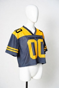 Camisetas de Fútbol Personalizadas con Estampado, de Malla de Secado Rápido, Corte Holgado, Estilo Vintage Americano, Unisex, Ropa Urbana - Product Image 3