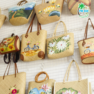 Producto de Venta caliente Bolsa de cesta de jacinto de agua: El mejor accesorio de playa vintage con alta calidad - Product Image 3