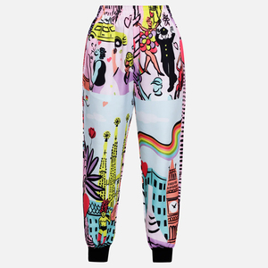 Chándal de lana de 2 piezas para mujer, acogedor y elegante, estampado gráfico personalizado con técnica de diamantes de imitación, cuello con capucha para invierno - Product Image 5