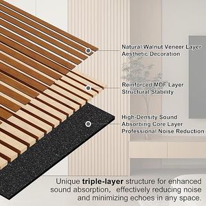 Pannello Acustico in Legno MDF Moderno Facile <span class=keywords><strong>da</strong></span> Installare Ecologico <span class=keywords><strong>Fai</strong></span>-<span class=keywords><strong>da</strong></span>-<span class=keywords><strong>Te</strong></span> per Isolamento Acustico in Camera <span class=keywords><strong>da</strong></span> Letto e Sale Conferenze - Product Image 3