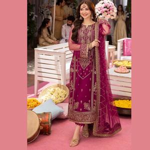 New Pakistani <b>dress</b> Ethnic Silk <b>Suit</b> Hot Selling Designer Straight Salwar Kameez <b>Dress</b> from Pakistan and India WS INTERNATIONAL - Product Image 3