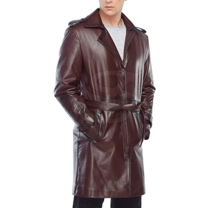 Mid-length Leather Men's Coat Winter Plus Fleece Large Lapel Suit Fur Coat Men - Product Image 5