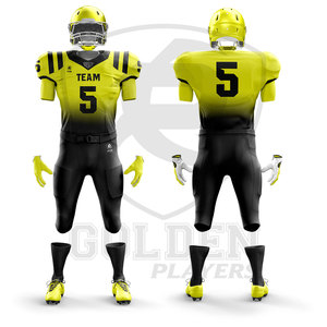 ชุดยูนิฟอร์มอเมริกันฟุตบอลสั่งทำคุณภาพสูง ไซส์พลัส ผลิตจากโพลีเอสเตอร์ 100% ป้องกันแบคทีเรีย แห้งเร็ว รับผลิตแบบ OEM ขายส่ง - Product Image 4