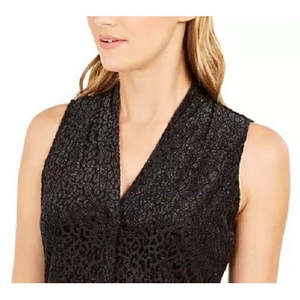 Haut court et débardeur en tricot style vintage imprimé animal argenté pour femme Calvin Klein, taille unique - Product Image 2