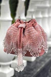 Friendly Bohemian Style Embroidery <b>Pearl</b> Evening <b>Clutch</b> Bags Fancy Design Lining Wholesale - Product Image 6