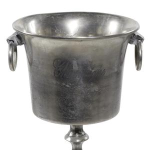 Stainless Steel Square Vintage for Ice <b>Bucket</b> with Silver Texture Finish Chilled Beer Stand Base & Handle - Product Image 3