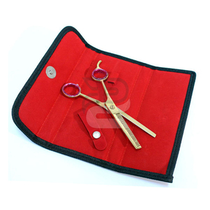 Tijeras de peluquero para el cuidado personal, tijeras de peluquería, tornillo ajustable, hoja curva afilada, acero inoxidable - Product Image 2