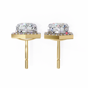 18K Gold Unique Earring with Lab-Grown Diamond Premium Diamond Earrings - Product Image 6